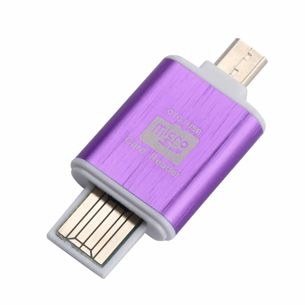 Портативный кардридер 2 в 1 Micro SD OTG высокоскоростной флеш накопитель USB2.0 для