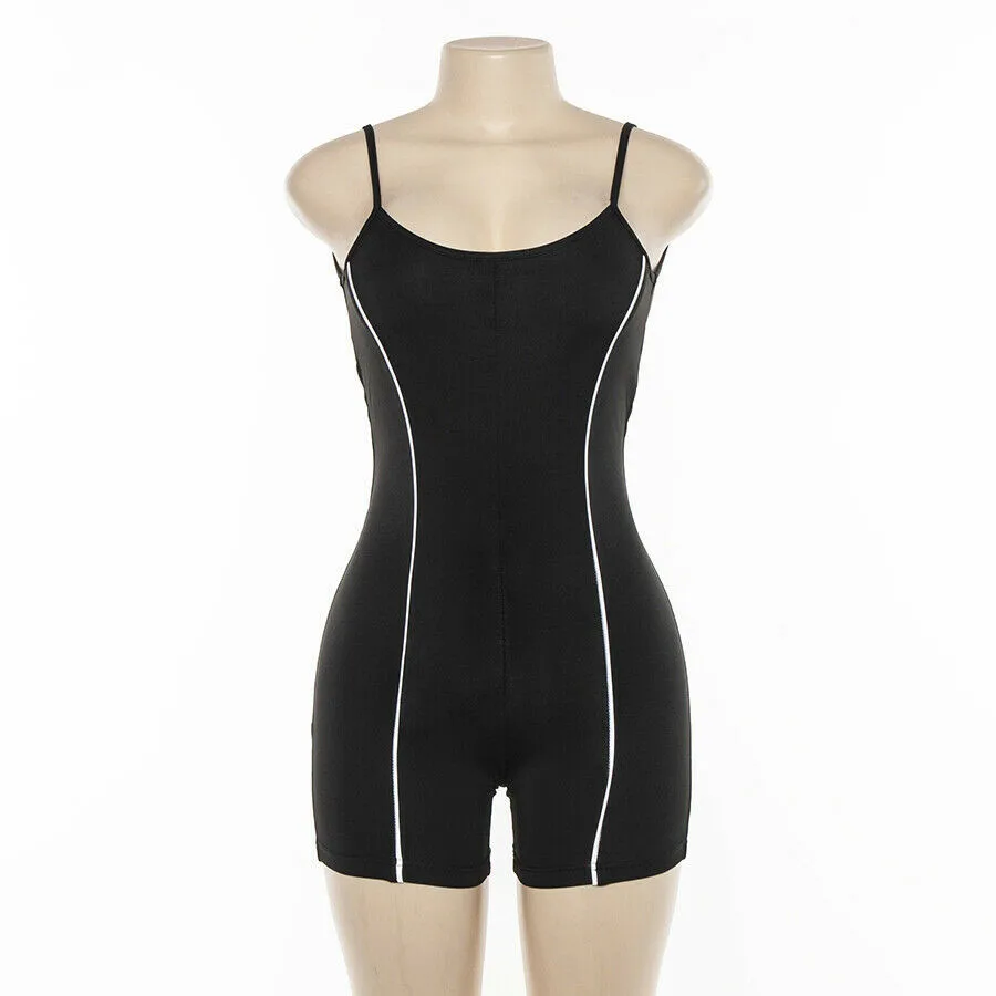 Новый женский сексуальный клубный праздничный однотонный мини комбинезон