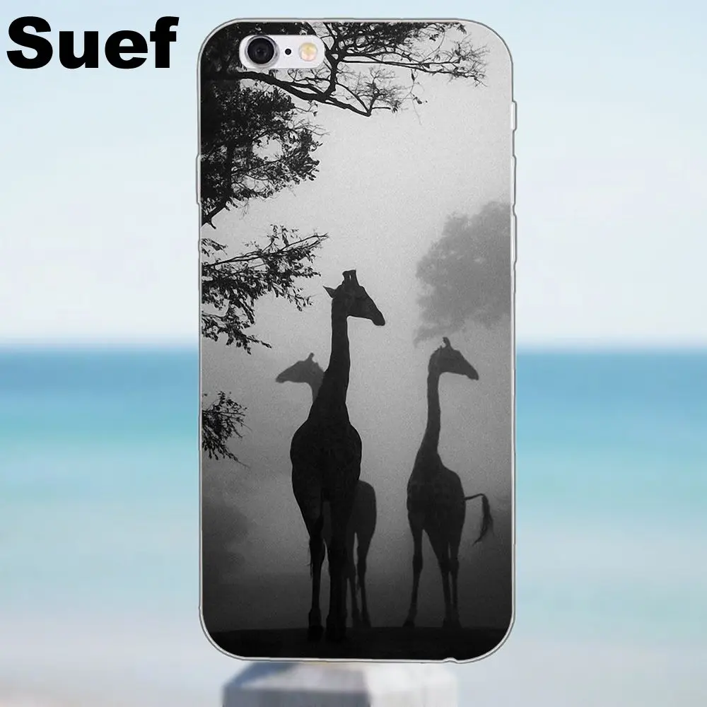 Suef милый жираф для iPhone 4 4S 5 5S 5C SE 6 6S 7 8 Plus X Samsung Galaxy A3 A5 J1 J3 J5 J7 2016 2017 мягкий крутой