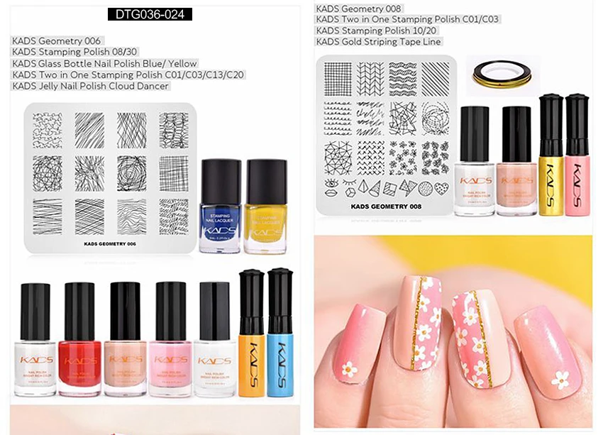 KADS Nail Art штампованные пластины природа Мода серии шаблоны для стемпинга рисунки для маникюра Лак для стемпинга трафарет для штамповки