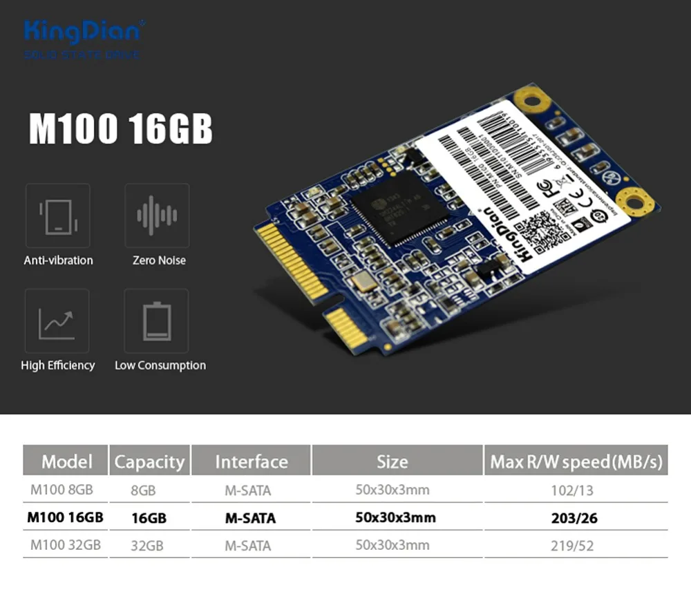 KingDian MSATA 16 ГБ 32 ГБ внутренний SSD для рекламирующей машины POS машина wifi маршрутизатор