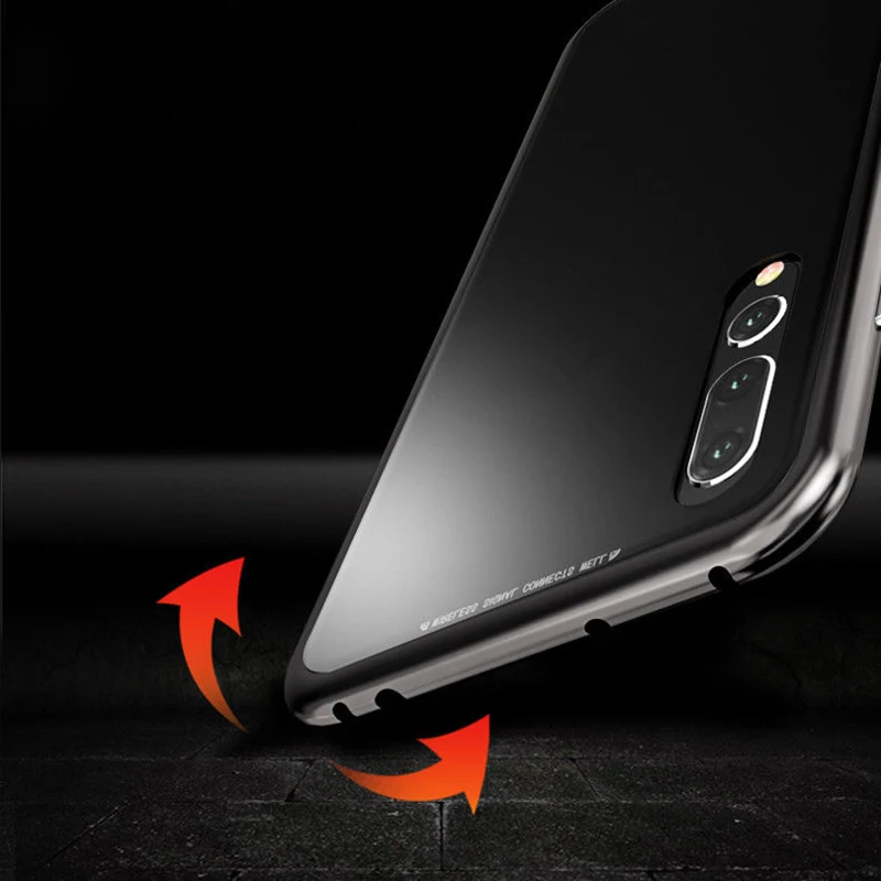 Магнитный металлический чехол для Huawei P30 p30 Pro роскошный из закаленного стекла huawei