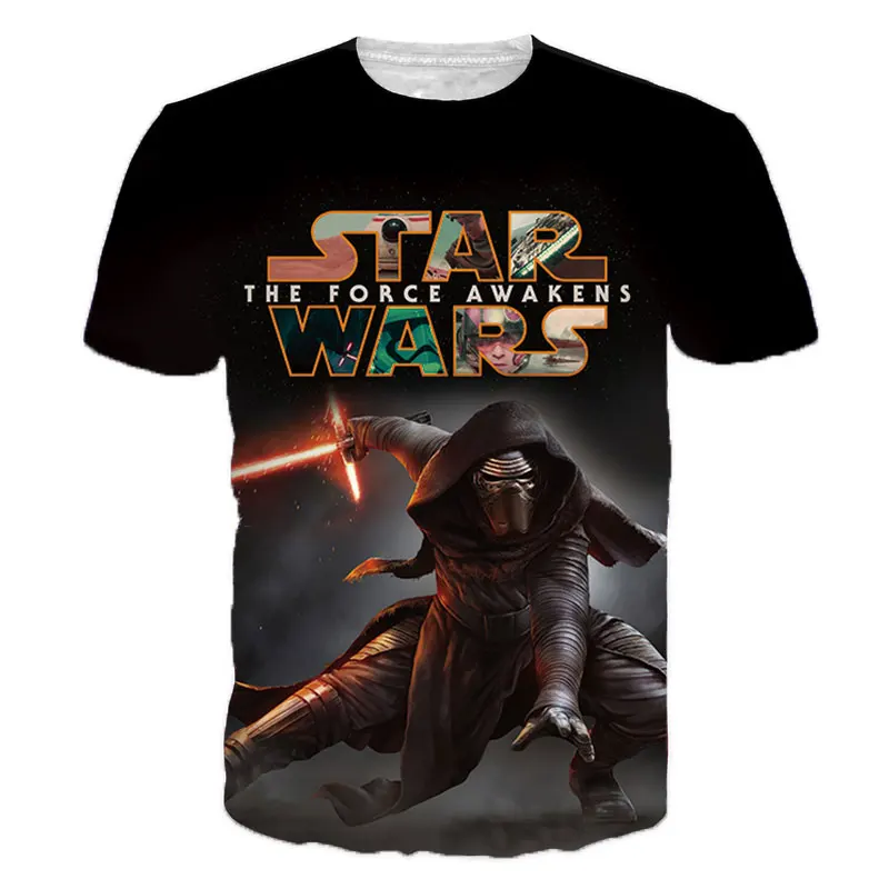 Мужчины звездные войны 3D Футболка Дарт Вейдер Kylo Ren Top | Мужская одежда