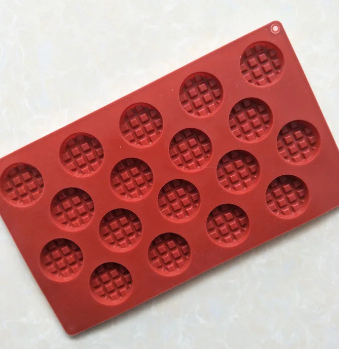 18 with DIY kitchen toasted pan waffle shaped silicone mold round biscuit decoration | Дом и сад