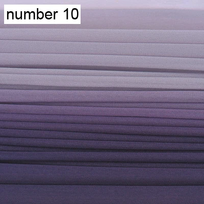 number 10 24 Цвета! 110 см 8 мм тонкий градиент шелк жоржет ткань для летнего платья блузка юбка рубашка шарф J092 - Цвет: number 10