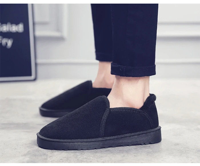 Winter Hot Sale Warm Men Cotton Slippers Shoes Big Size 36-45 Winter Wrapped Heel Home Slippers Men With Fur Mans footwear