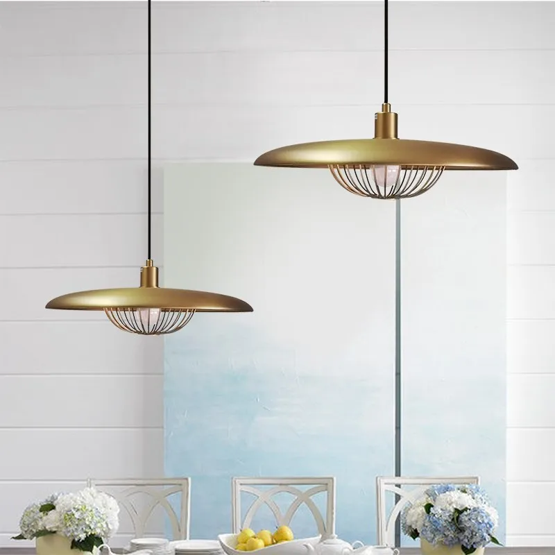 Luminaria Loft Retro Iron LED Pendant Lights for Restaurant Cafe Bar Hanglamp Nordic Simple Lid Home Decor Hanging Lighting | Освещение