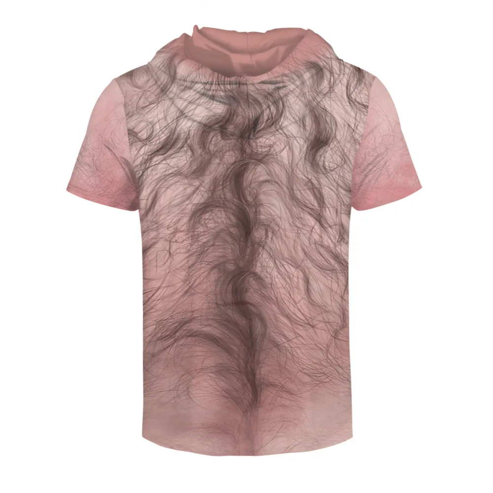 2017 Новая мода футболка Для мужчин 3D Футболка мышцы печатных лето с капюшоном