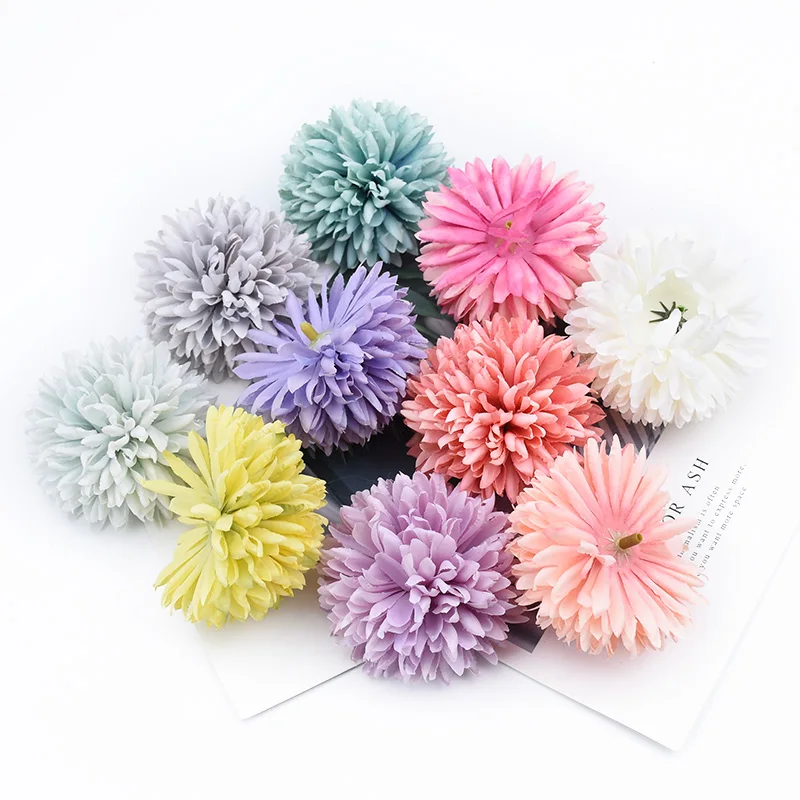 Искусственные цветы из 2 предметов шелковые хризантемы Декор для дома свадьбы