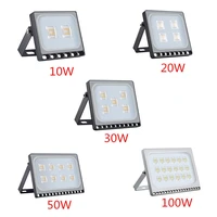 20 pcs ultrathin led flood light 10w 20w 30w 50w 100w ip65 110v220v led spotlight refletor outdoor light wall lamp floodlight