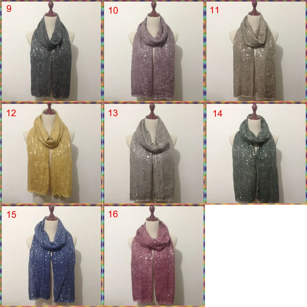 Женский Длинный шарф из хлопка и льна элегантный серебристый хиджаб с перьями