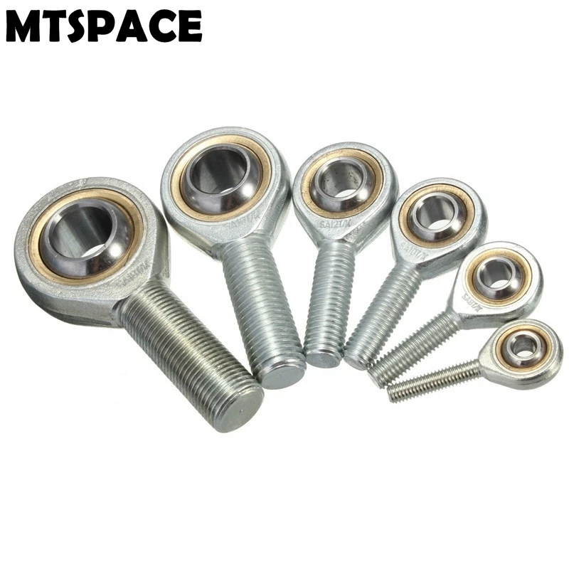 MTSPACE Прочный 6-18 мм Диаметр Серебряный Мужской резьбовой Однорядный шарнирный