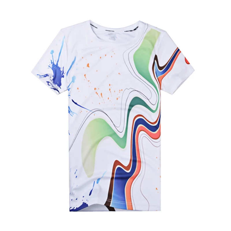 Короткие Рукава Мужские Сжатия Рубашка Бодибилдинг 3D Печать Футболки Дышащая