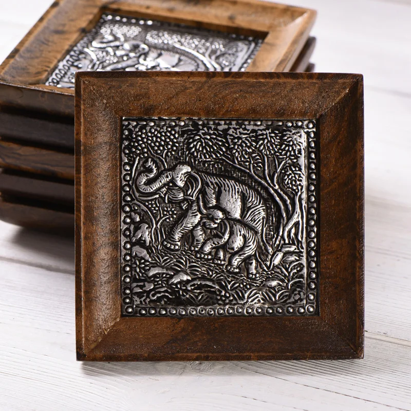 Новый год креативный деревянный коврик для посуды художественная мебель ретро