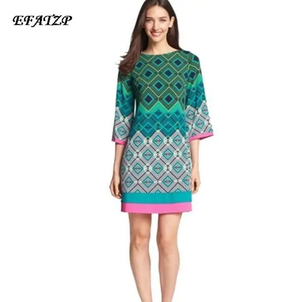 Новинка 2015 женское причудливое эластичное платье из джерси с геометрическим