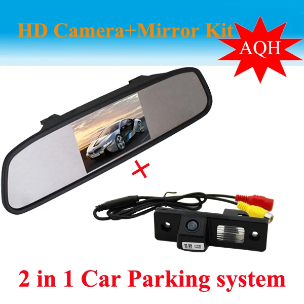 Автомобильное Зеркало монитор 4 3 дюйма + парковочная камера заднего вида для