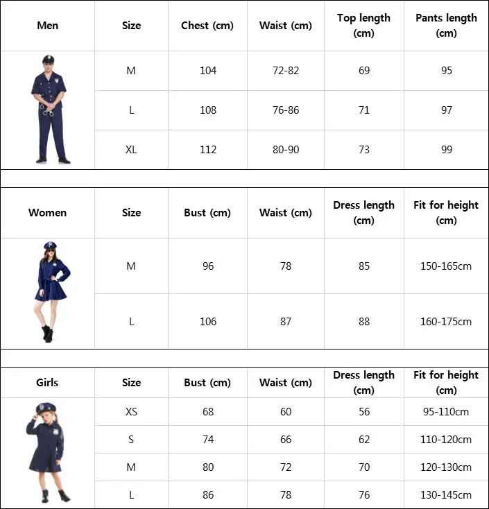 Umorden Police Officer Cops Costume for Adult Women Men Teen Girls Policeman Uniform Halloween Carnival Mardi Gras Party Dress