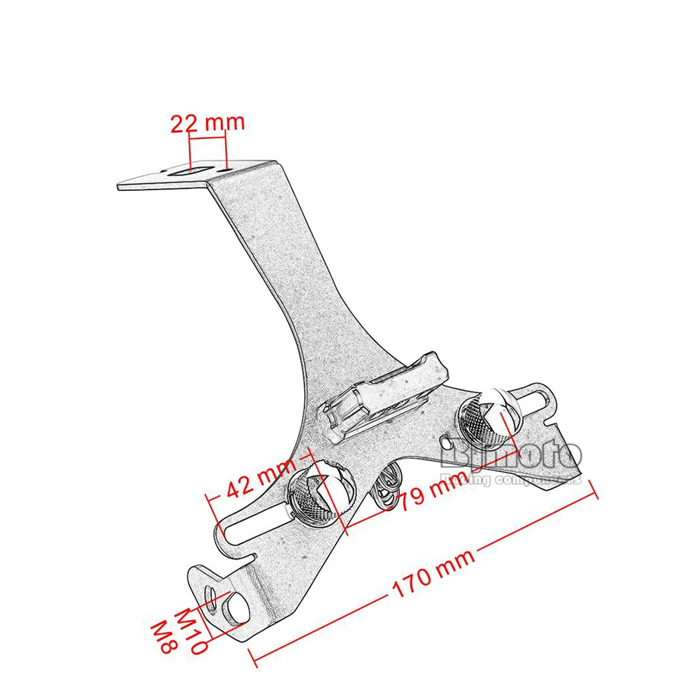 Bjmoto для Ducati 848 1098 1098 s мотоцикл Сторона Гора номерной знак кронштейн держатель светодиодный свет плиты