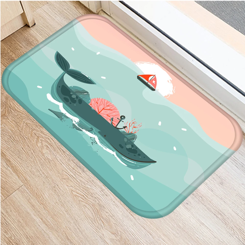 Коврик для дверей прихожей русалки Fresh Starfish Противоскользящий коврик