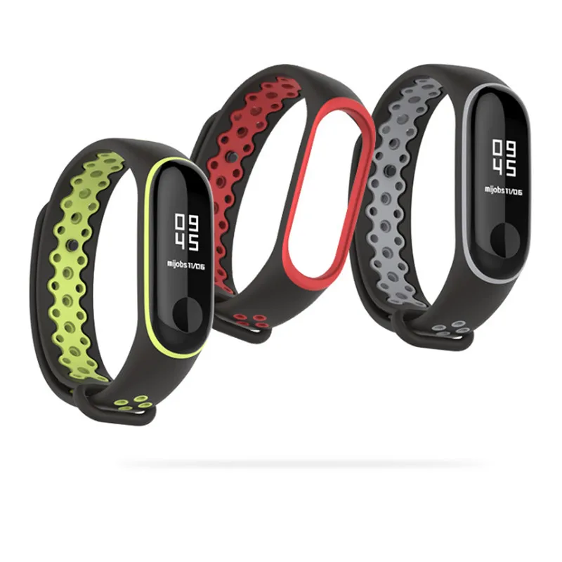 Ремешок на запястье для Xiaomi Mi Band 3 силиконовый браслет смарт часов