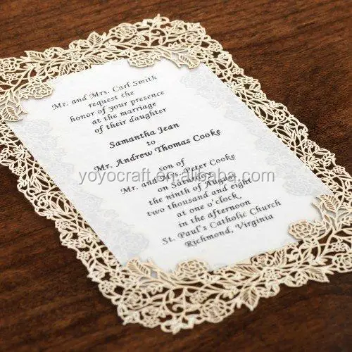 

2018 hot sell wholesale beautiful laser cut menu card