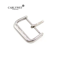carlywet 14 16 18 20 22mm replacement 2mm tongue silver black rose gold polished stainless steel pin buckle for watchband strap