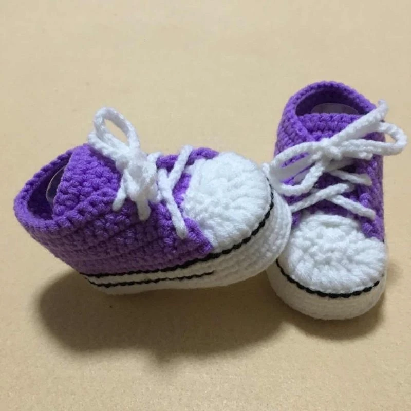 

QYFLYXUECrochet Baby flip flop .,baby Summer .,CROCHET Baby with Little Puff Flowers Size9cm,10cm,11cm
