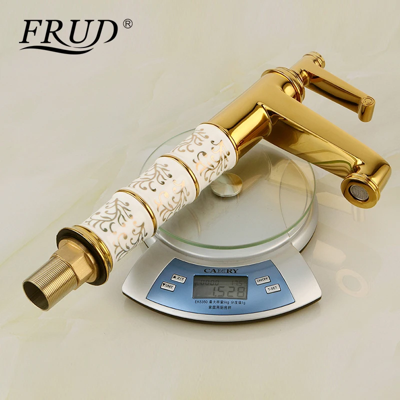 FRUD 1 комплект золотой новый кран для ванной комнаты Смеситель холодной и горячей