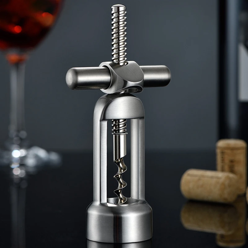 

Stainless Steel Creative Vintage Wine Bottle Opener Corkscrew Leverage Design Corkscrew For Red Wine Kitchenware Bar Tools