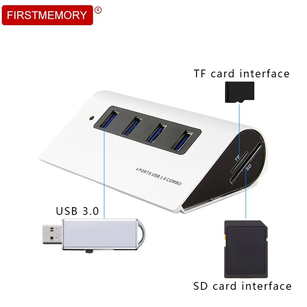 4 Порты и разъёмы USB 3 0 концентратор высокой Скорость с SD/TF дощечка для записей
