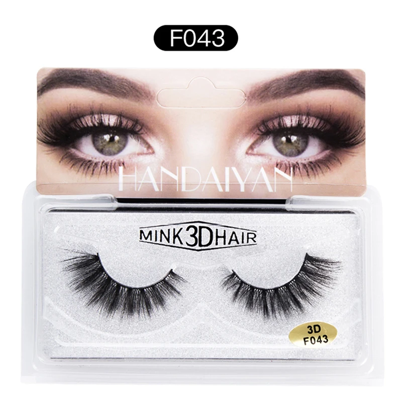 1 пара Новый 3d норки ресницы расширение ресниц норковые для beauty natural Накладные