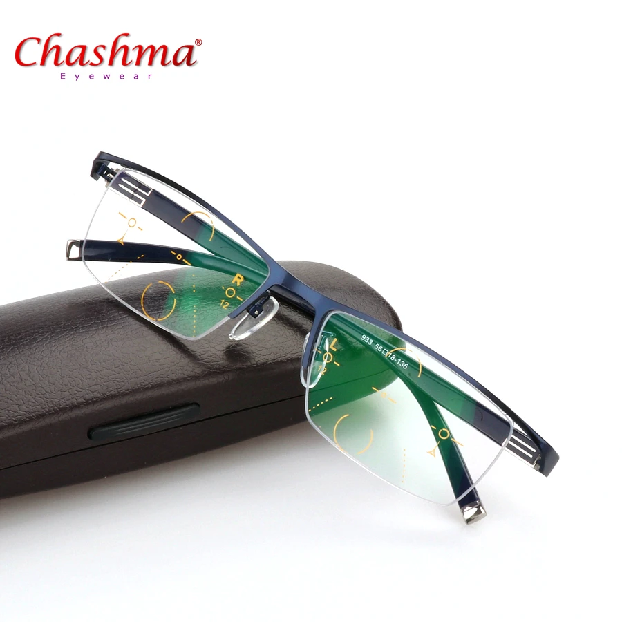 Многофокальные прогрессивные очки для чтения из титанового сплава мужские с