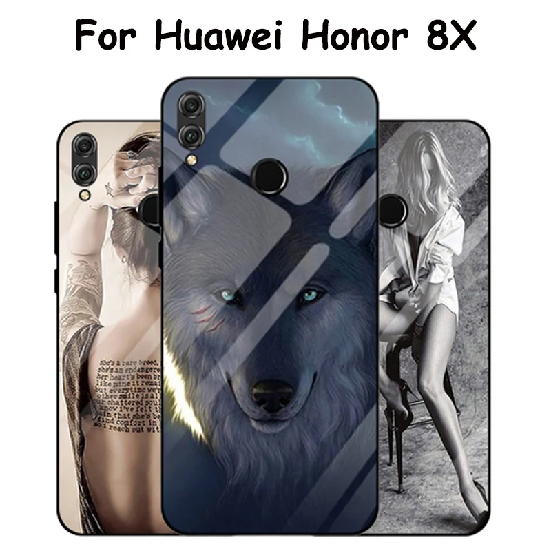 Чехол 6 5 дюйма для Huawei Honor 8X чехол сексуальной леди из закаленного стекла 8 X
