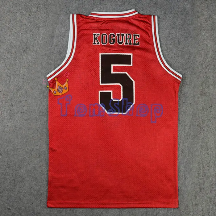 No 5 Kogure Аниме SLAM DUNK Косплей Shohoku баскетбольная команда#11 Kaede Rukawa красный Джерси Топы рубашка жилет спортивная форма - Цвет: No 5 Kogure