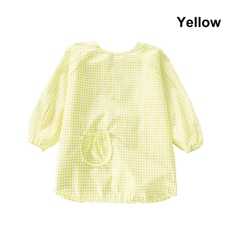 yellow Новинка года; короткий бренд; Новинка; высокое качество; водонепроницаемый комбинезон с длинными рукавами для малышей; Однотонный детский халат для кормления - Цвет: yellow