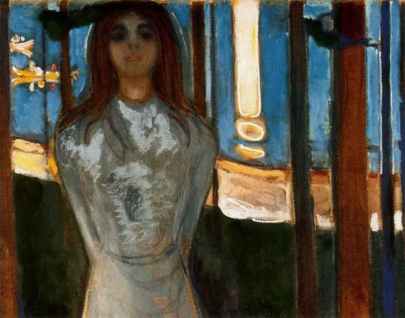 

Картина маслом Размножение на льняном холсте, the-voice-summer-night-1896 от Edvard Munch, 100% ручная работа, абстрактная живопись маслом