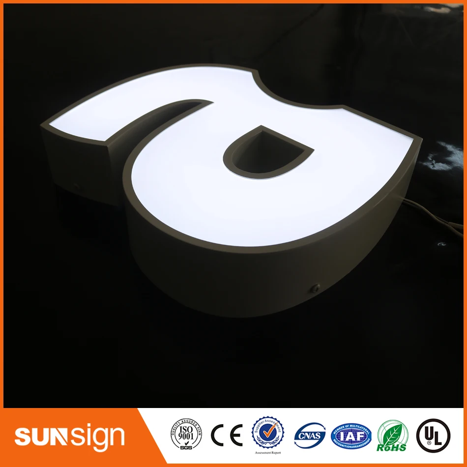 Outdoor custom acrylic led fronlit channel letters sign