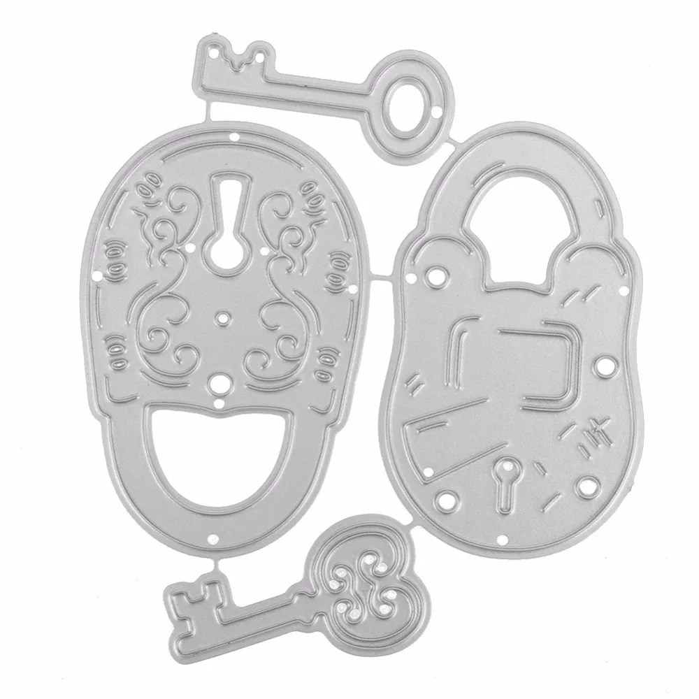 Classical Gift Locks and Keys Metal Cutting Dies New Stencils for DIY Scrapbooking Paper Cards Craft Making Decoration | Дом и сад