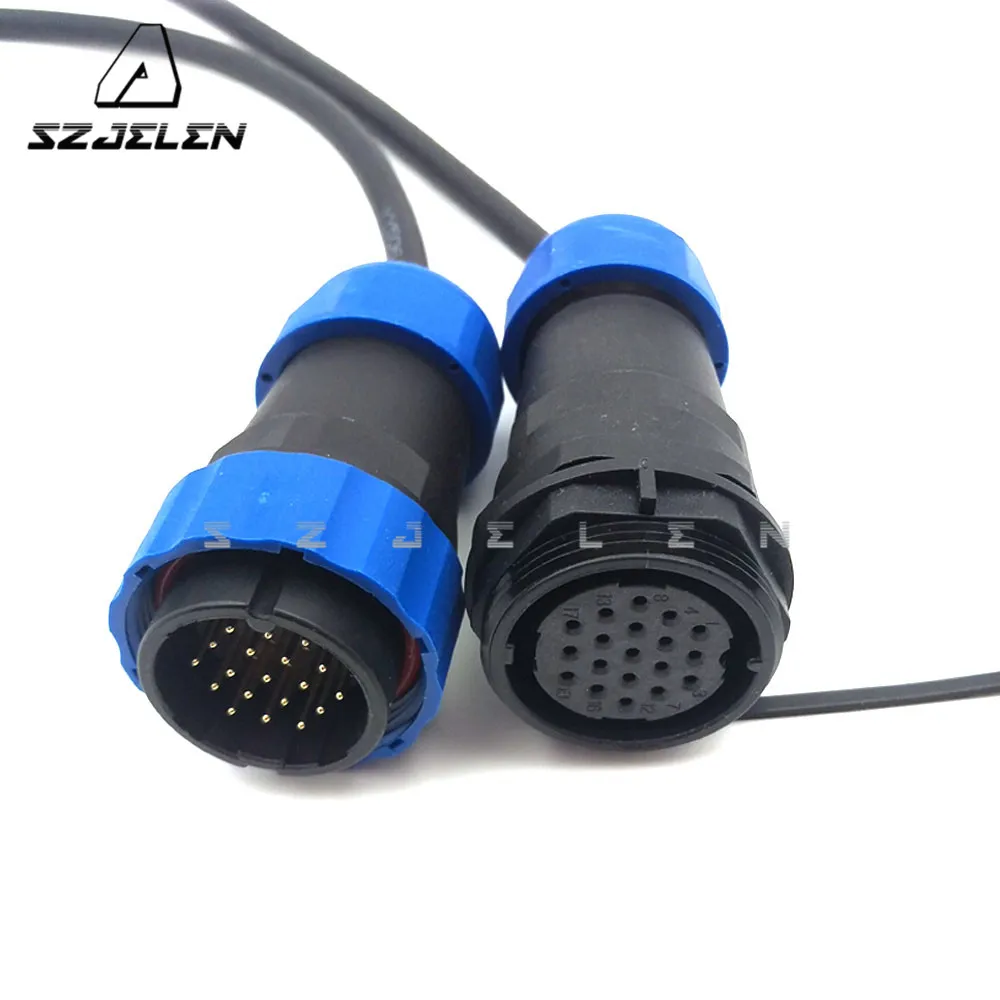 SD28TP ZM 28 мм 19Pin стыковочный кабель соединитель IP68 авиационный пластиковый