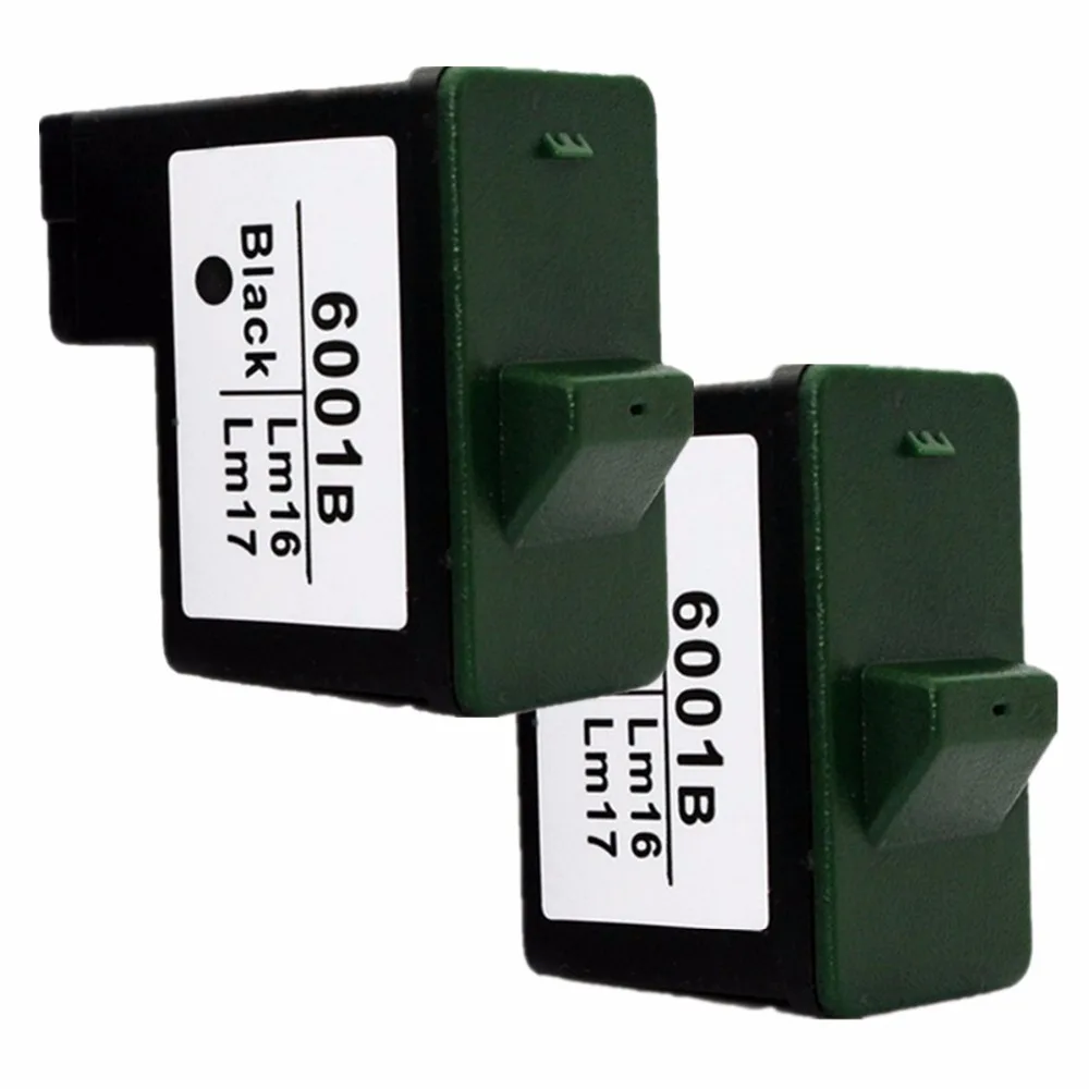 2 черный переработанный чернильный картриджи для lenovo 6001B 6001 3110 3330 3518 m630 m620