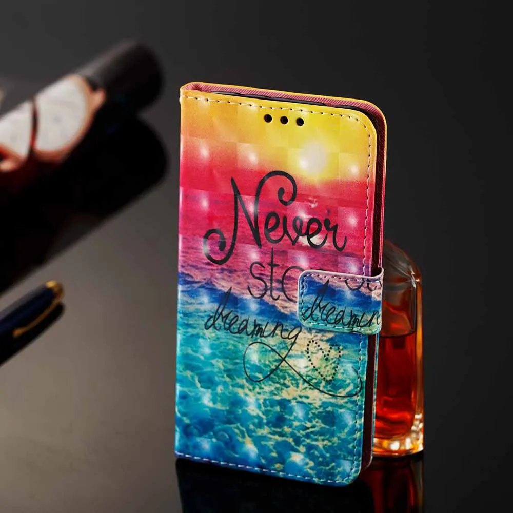 С рисунками для LG Stylo 4 флип Силиконовые чехлы с подставкой Чехлы из искусственной кожи для sony L2 XA1 XA2 ультра XZ1 XZ2 Премиум компактный чехол B21 - Цвет: Dream