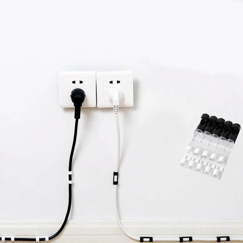 20 шт./лот пластиковые зажимы для фиксации проводов настольные очистки крепления