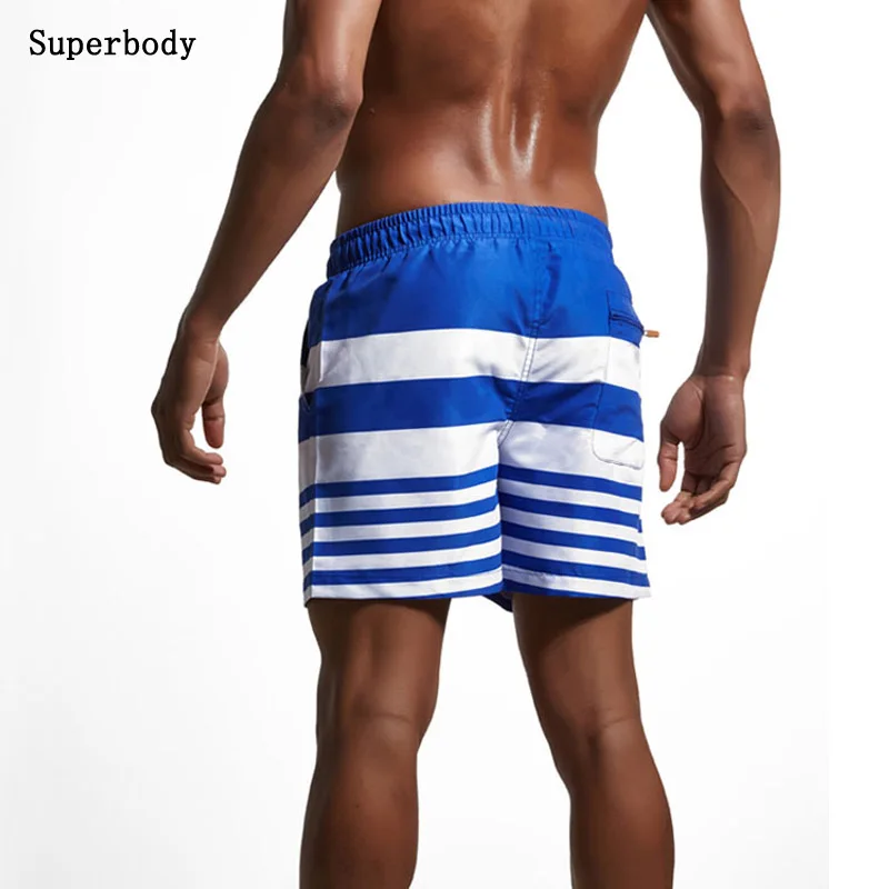 Y611 men beach sungas de praia homens summer board shorts briefs swimwear black blue striped swim trunk boxer | Спорт и развлечения