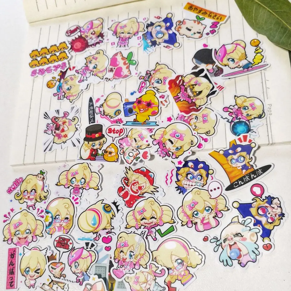 20/40pcs Cute Blonde Little Beauty Cartoon Sticker Laptop Suitcase Bicycle Guitar Skateboard Children's Toys Randomly Not Repeat |