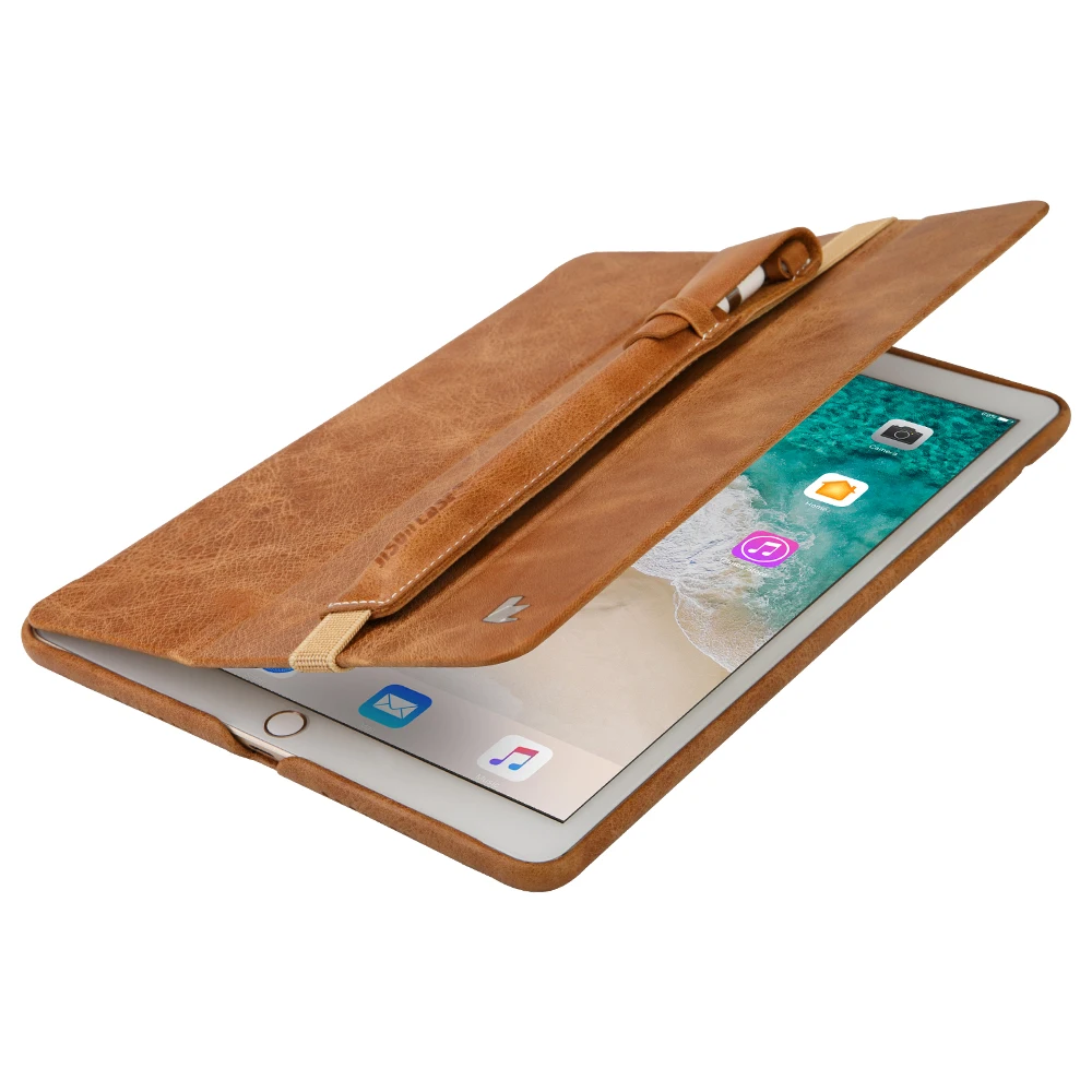 Jisoncase натуральная кожа рукав для Apple Pencil Чехол Регулируемая сумка для iPad Pro 9,7 12,9 10,5 дюймов карандаш рукав