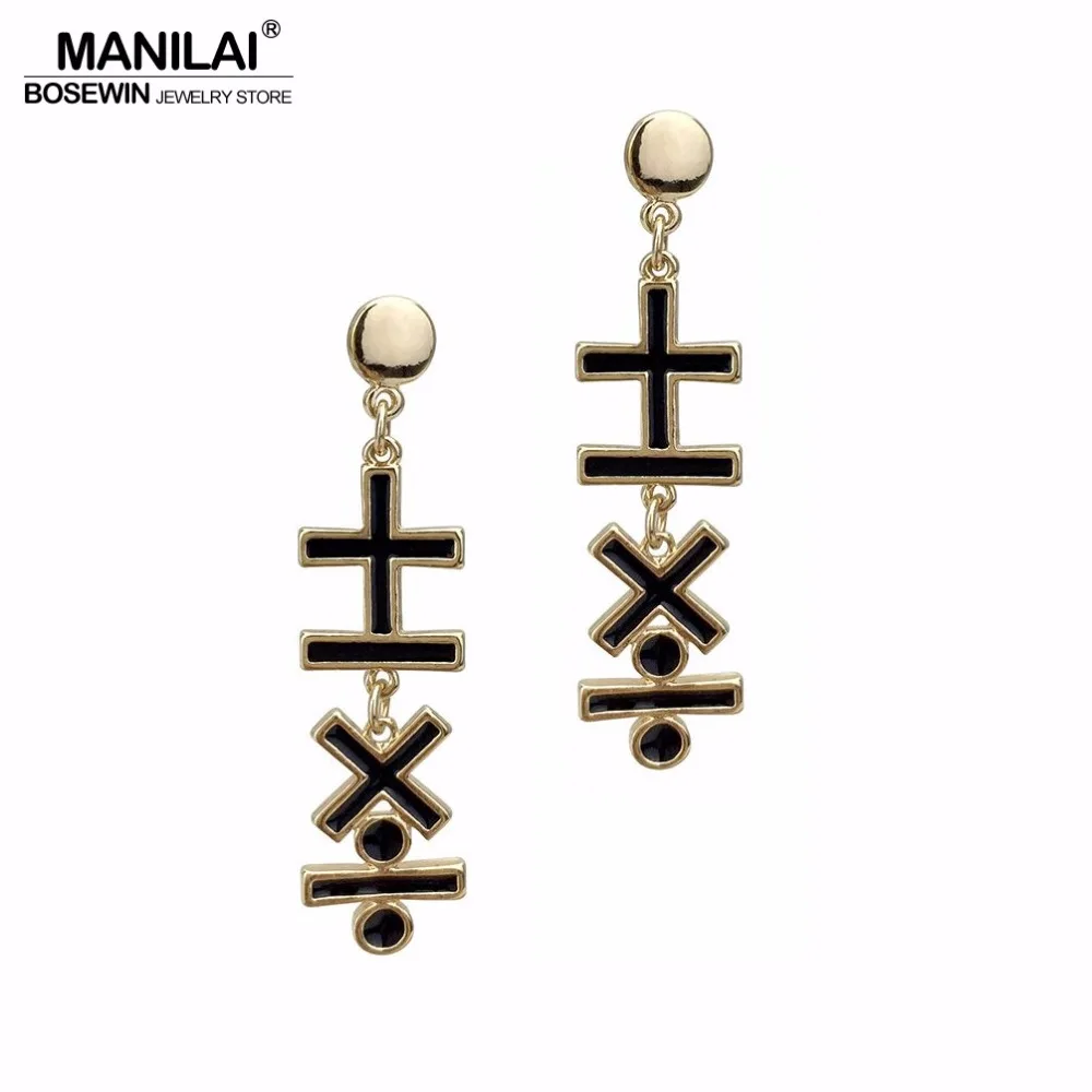 Женские серьги MANILAI длинные металлические с геометрическим