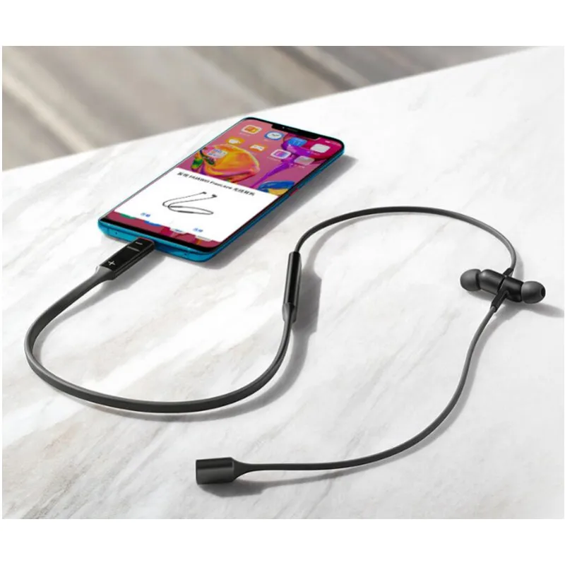 Спортивные Беспроводные наушники huawei FreeLace, Bluetooth, спортивные, водонепроницаемые, вставные, с кабелем памяти, металлическая полость, силиконовый переключатель, быстрая зарядка