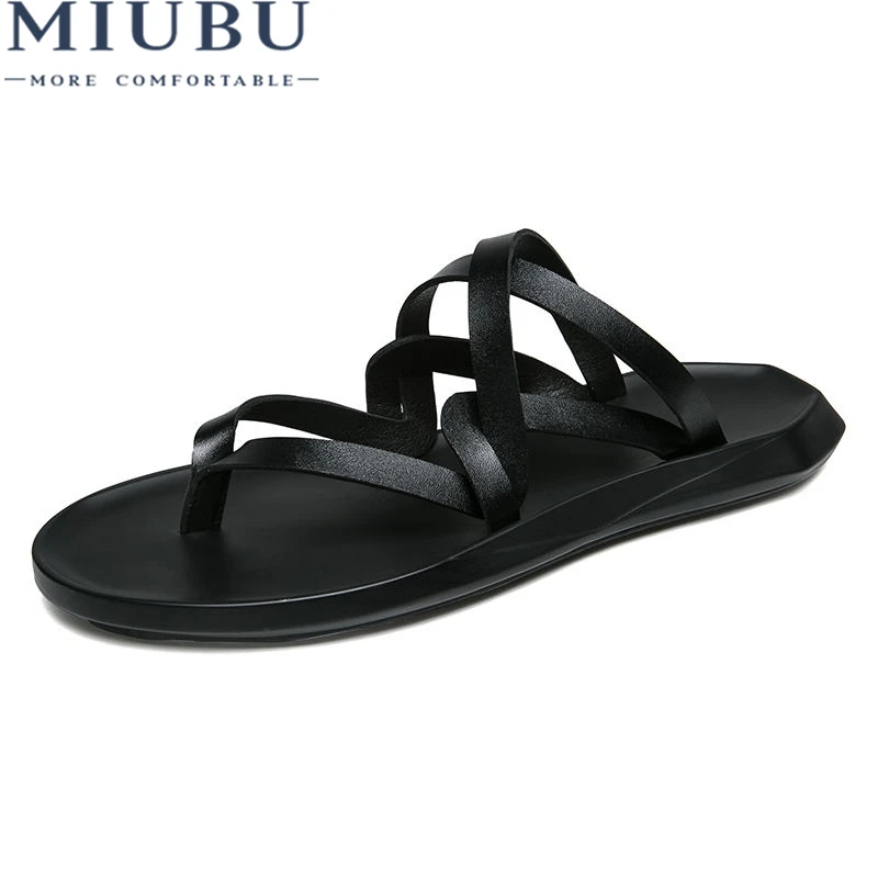 

MIUBU/мужские сандалии; Летние кожаные высококачественные модные повседневные удобные кожаные сандалии для мужчин