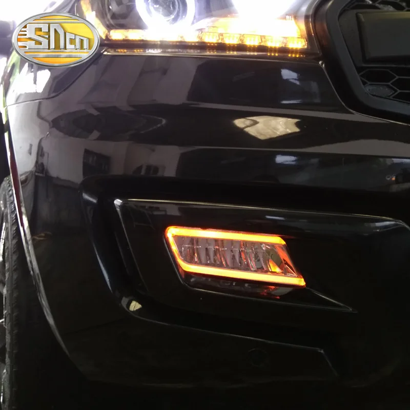 Для Ford Everest желтое Сигнальное реле водонепроницаемый автомобильный DRL 12 В Светодиодный дневной ходовой светильник светодиодный противотуманный фонарь SNCN