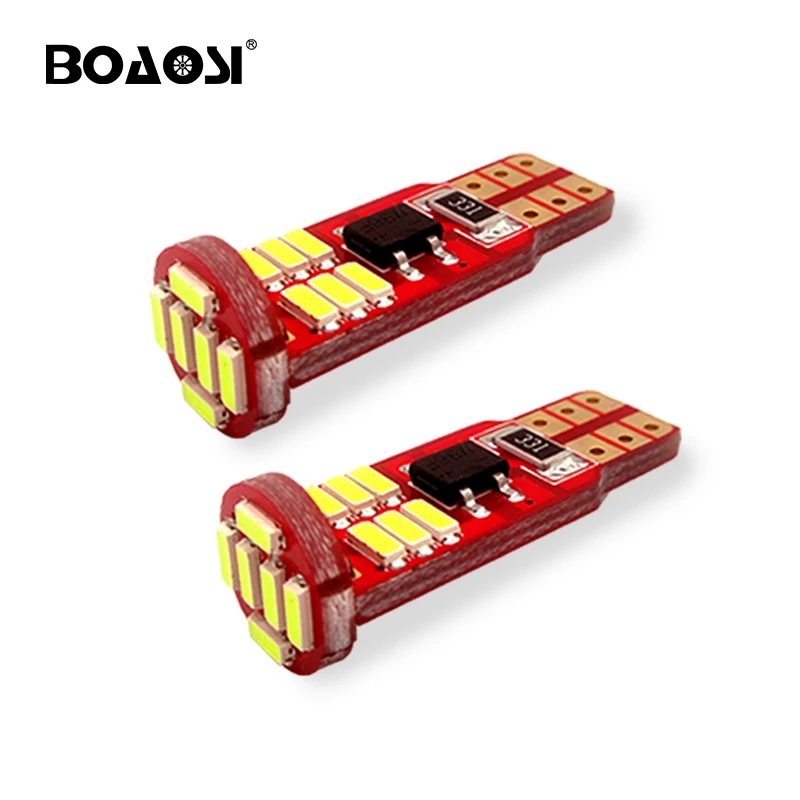 BOAOSI 6x T10 светодиодный светильник W5W для салона автомобиля DRL 4014 SMD 194 168 номерного
